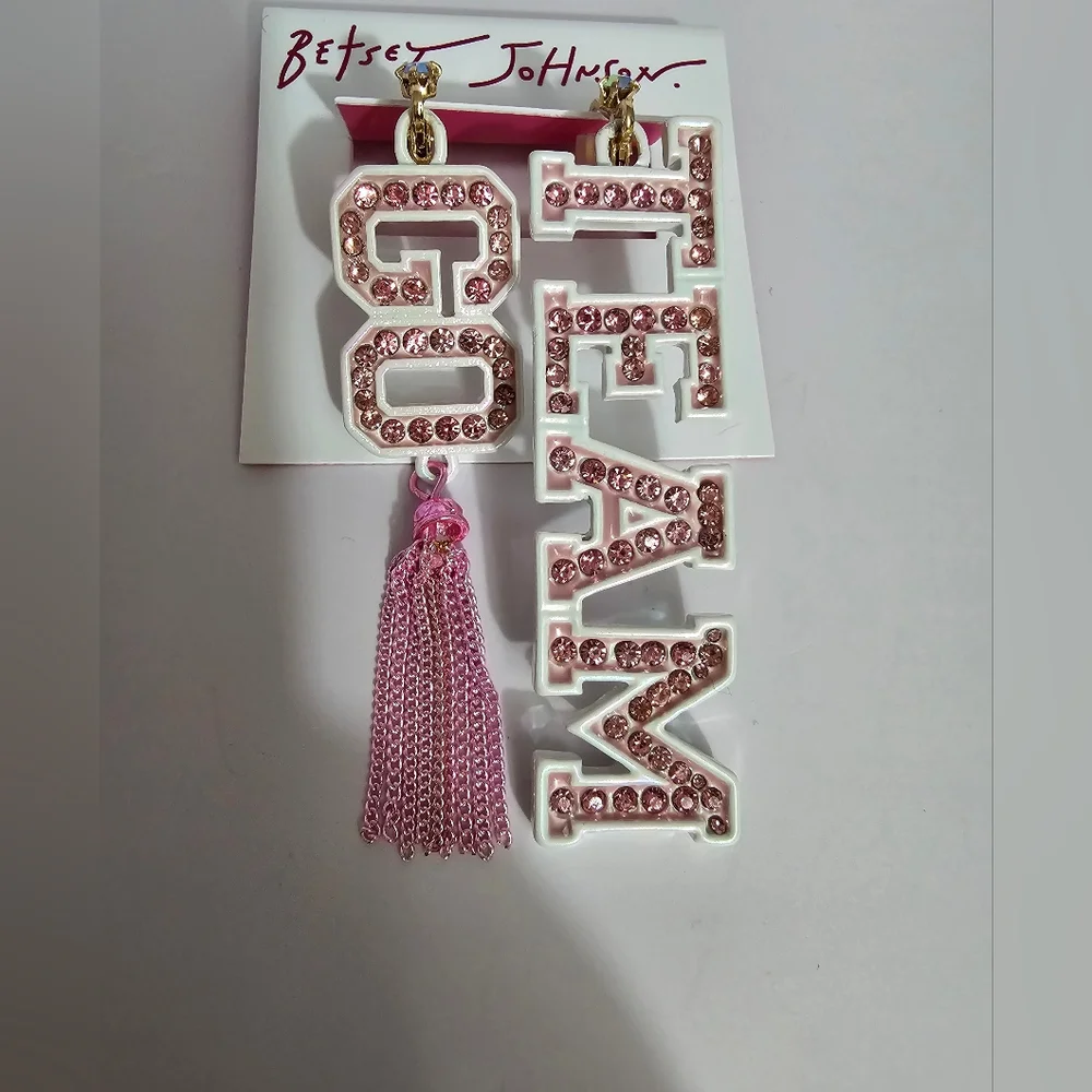 Betsey Johnson Go Team Earrings! NWT! - Picture 12 of 13